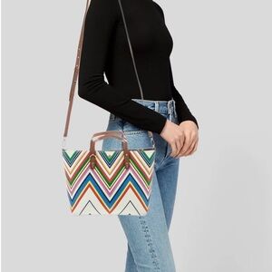 TORY BURCH Multicolor Chevron Tote Bag